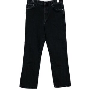 AGOLDE 90s pinch waist straight leg mom black jean (31)